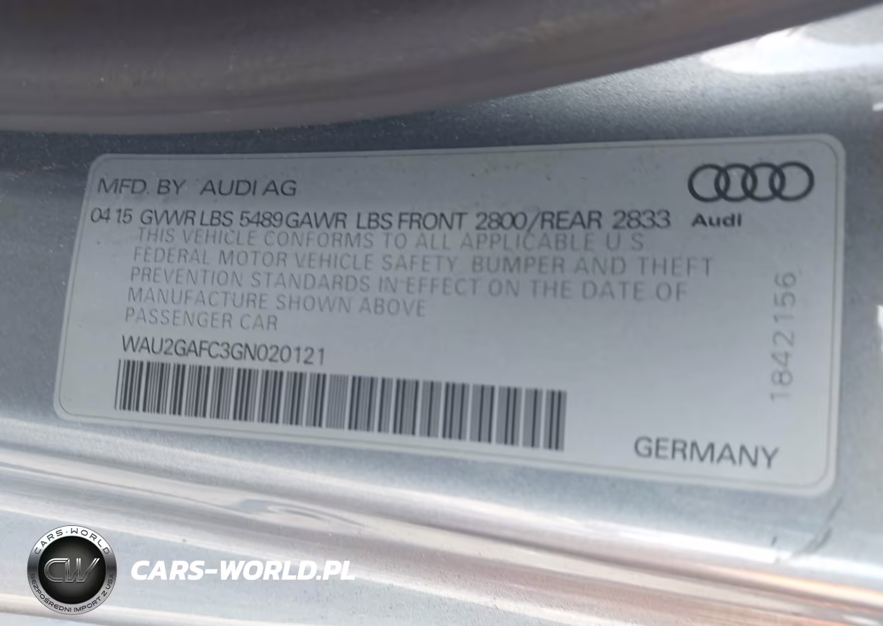 2016 Audi A7 3.0 Prestige VIN:WAU2GAFC3GN020121 - 9