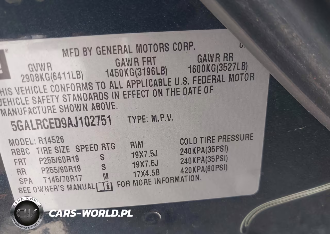 2010 Buick Enclave 2Xl VIN:5GALRCED9AJ102751 - 9