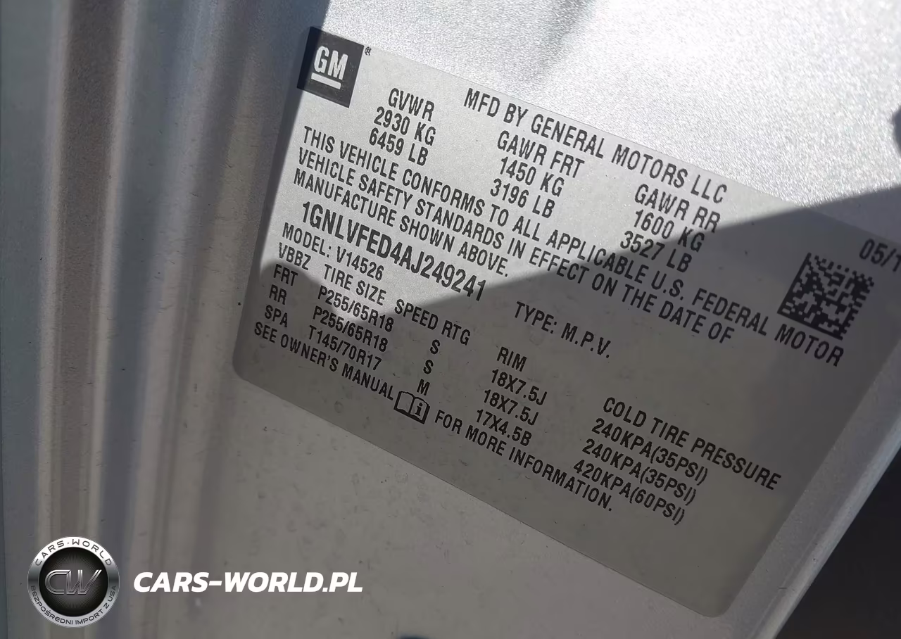 2010 Chevrolet Traverse Lt VIN:1GNLVFED4AJ249241 - 9