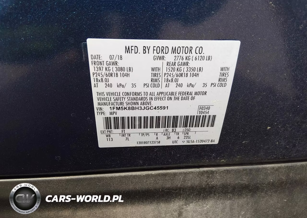 2018 Ford Explorer VIN:1FM5K8BH3JGC45591 - 9