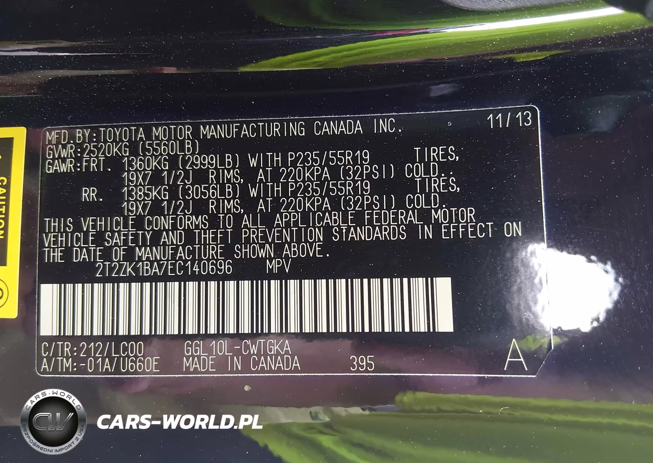 2014 Lexus Rx 350 VIN:2T2ZK1BA7EC140696 - 9