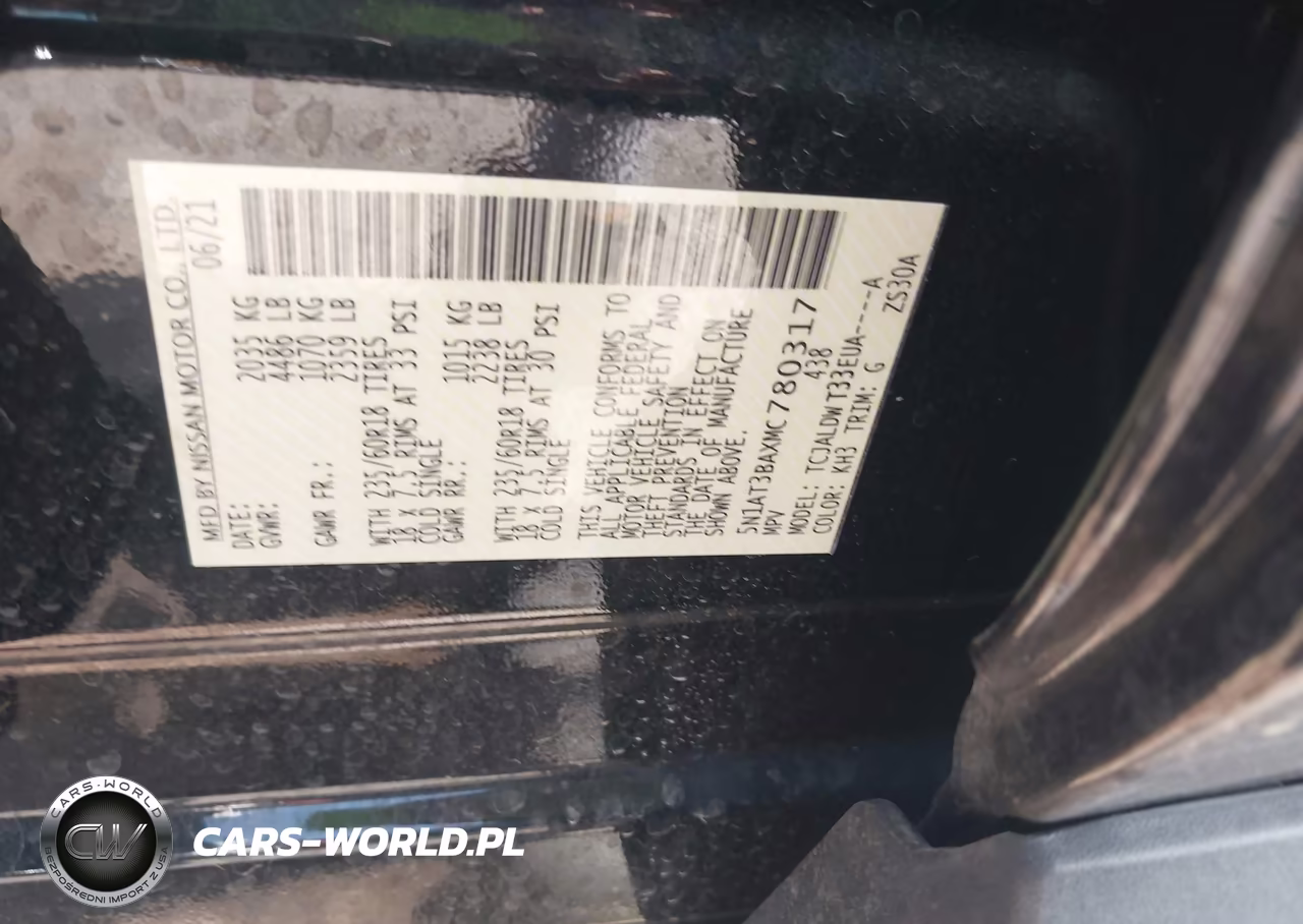 2021 Nissan Rogue Sv Fwd VIN:5N1AT3BAXMC780317 - 9