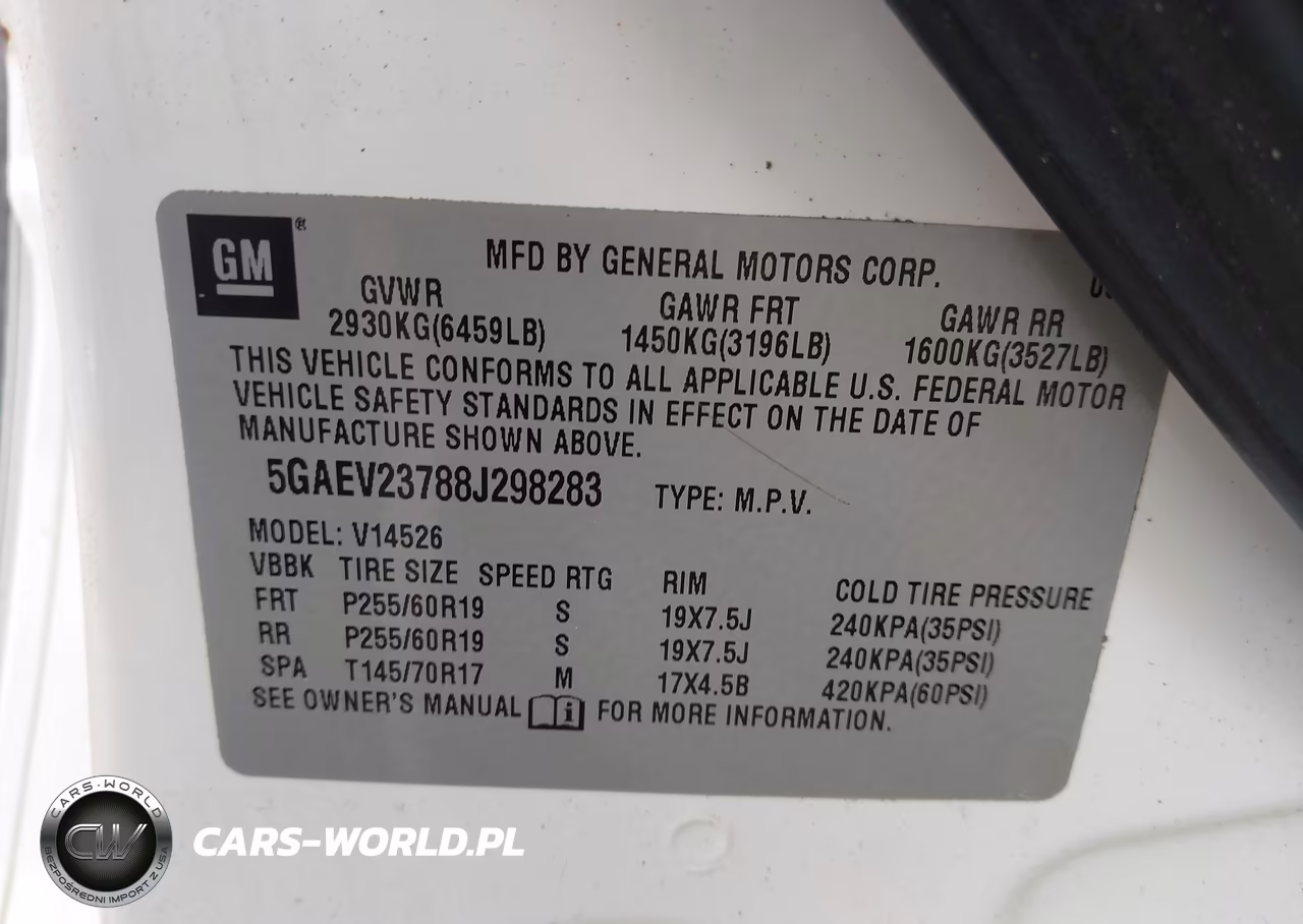 2008 Buick Enclave Cxl VIN:5GAEV23788J298283 - 9