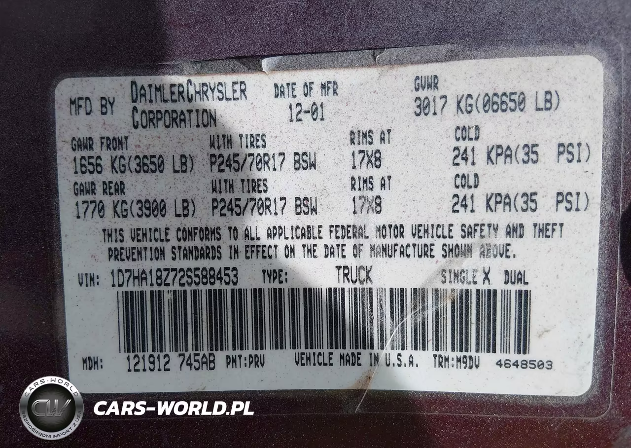 2002 Dodge Ram 1500 St VIN:1D7HA18Z72S588453 - 9
