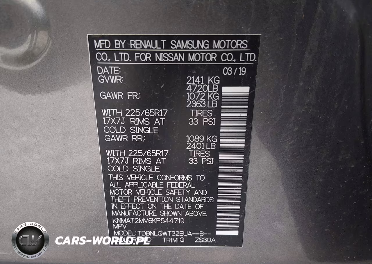 2019 Nissan Rogue Sv VIN:KNMAT2MV6KP544719 - 9
