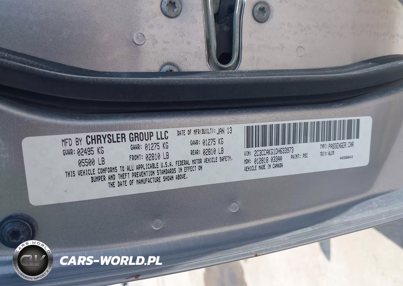 2013 Chrysler 300C Awd VIN:2C3CCAKG1DH633973 - 9