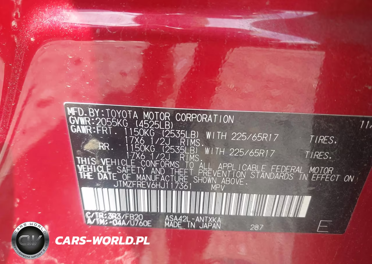 2017 Toyota Rav4 Le VIN:JTMZFREV6HJ117361 - 9