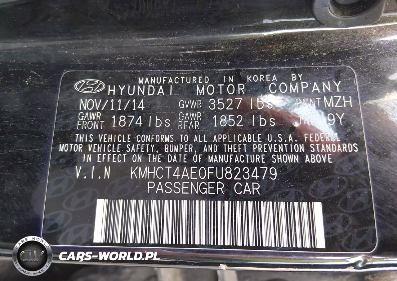 2015 Hyundai Accent Gls VIN:KMHCT4AE0FU823479 - 9