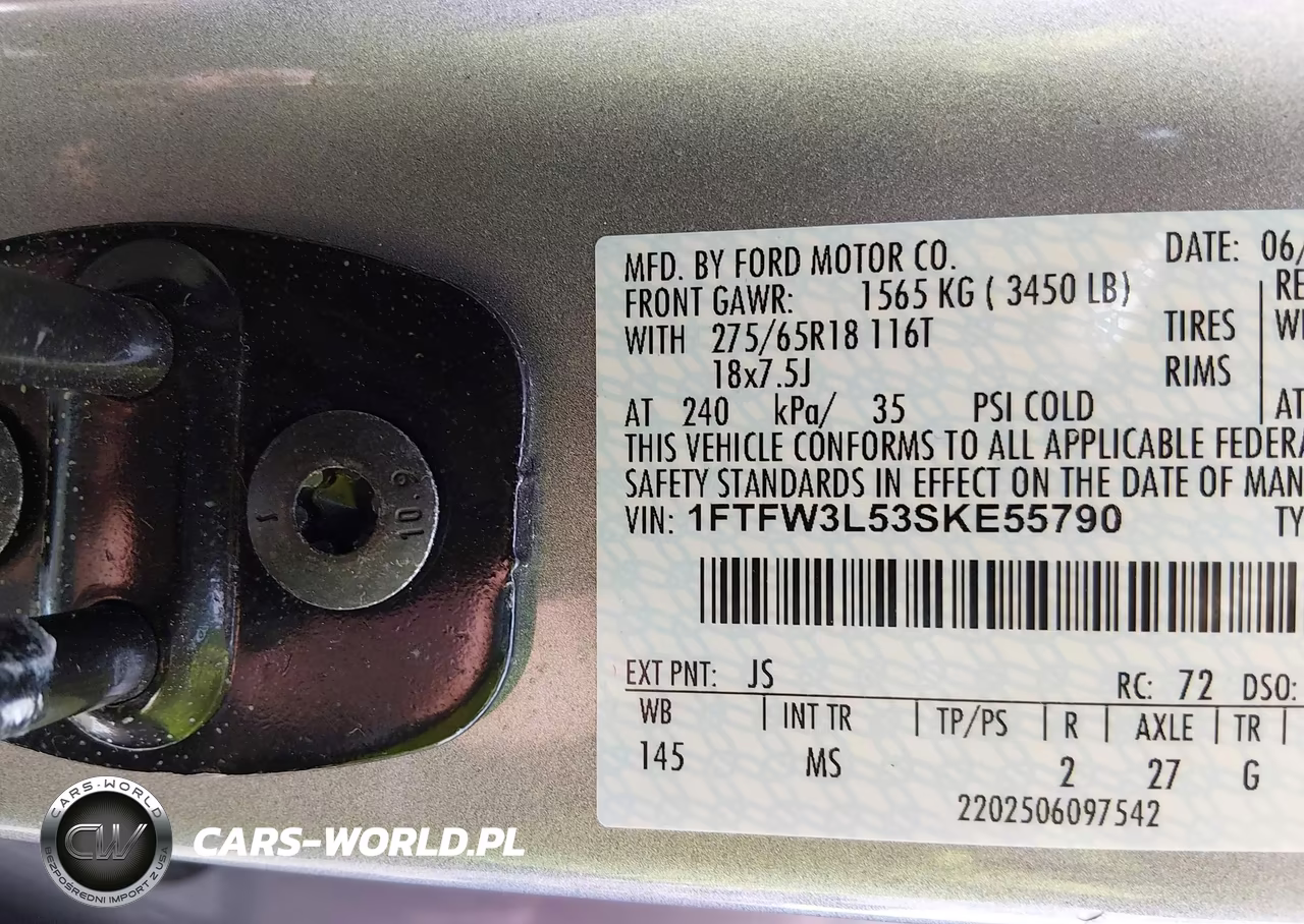2025 Ford F-150 Xlt VIN:1FTFW3L53SKE55790 - 9