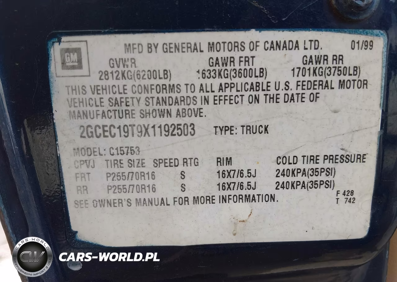 1999 Chevrolet Silverado 1500 Ls VIN:2GCEC19T9X1192503 - 9