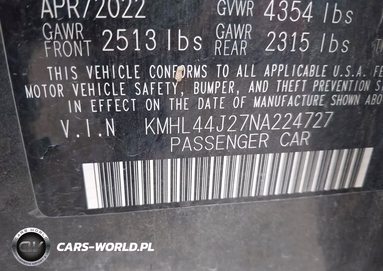 2022 Hyundai Sonata Sel Plus VIN:KMHL44J27NA224727 - 9
