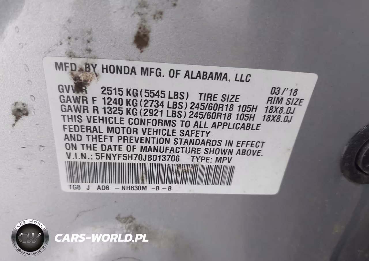 2018 Honda Pilot Ex-L VIN:5FNYF5H70JB013706 - 9