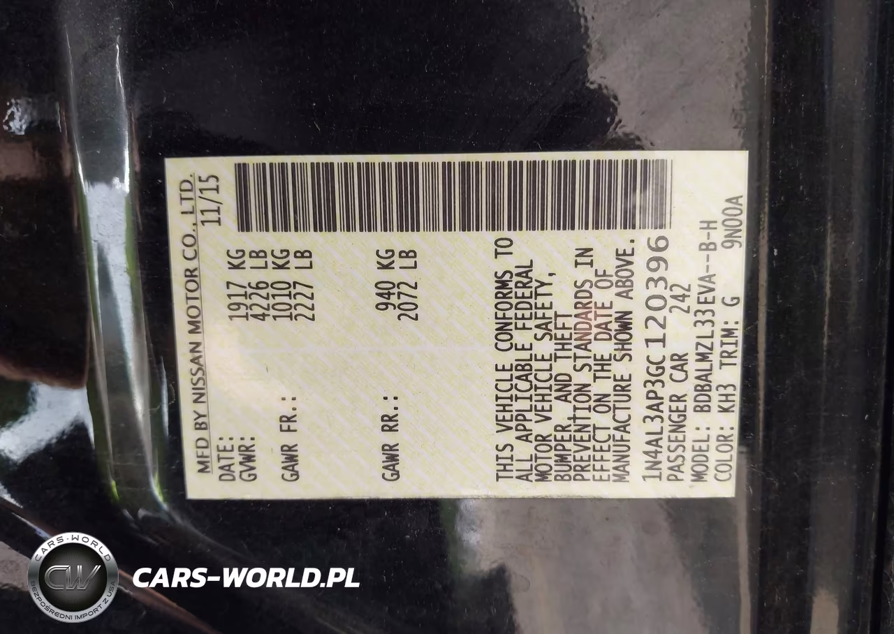 2016 Nissan Altima 2.5 Sv VIN:1N4AL3AP3GC120396 - 9
