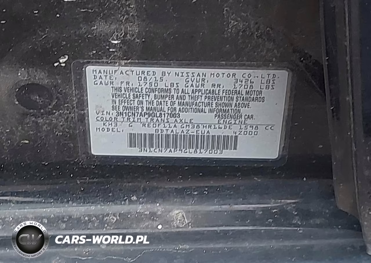 2016 Nissan Versa 1.6 S+ VIN:3N1CN7AP9GL817003 - 9