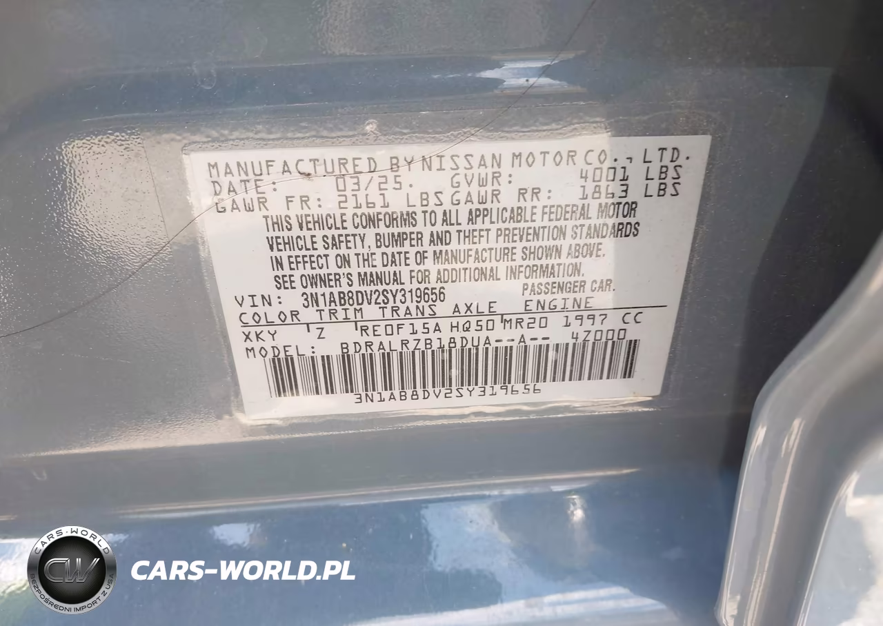 2025 Nissan Sentra Sr VIN:3N1AB8DV2SY319656 - 9
