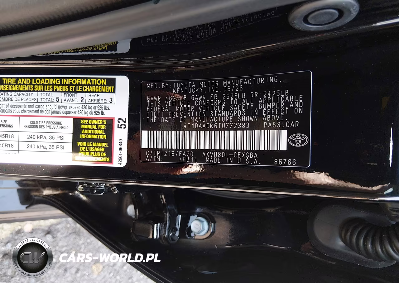2026 Toyota Camry Se VIN:4T1DAACK6TU772383 - 9