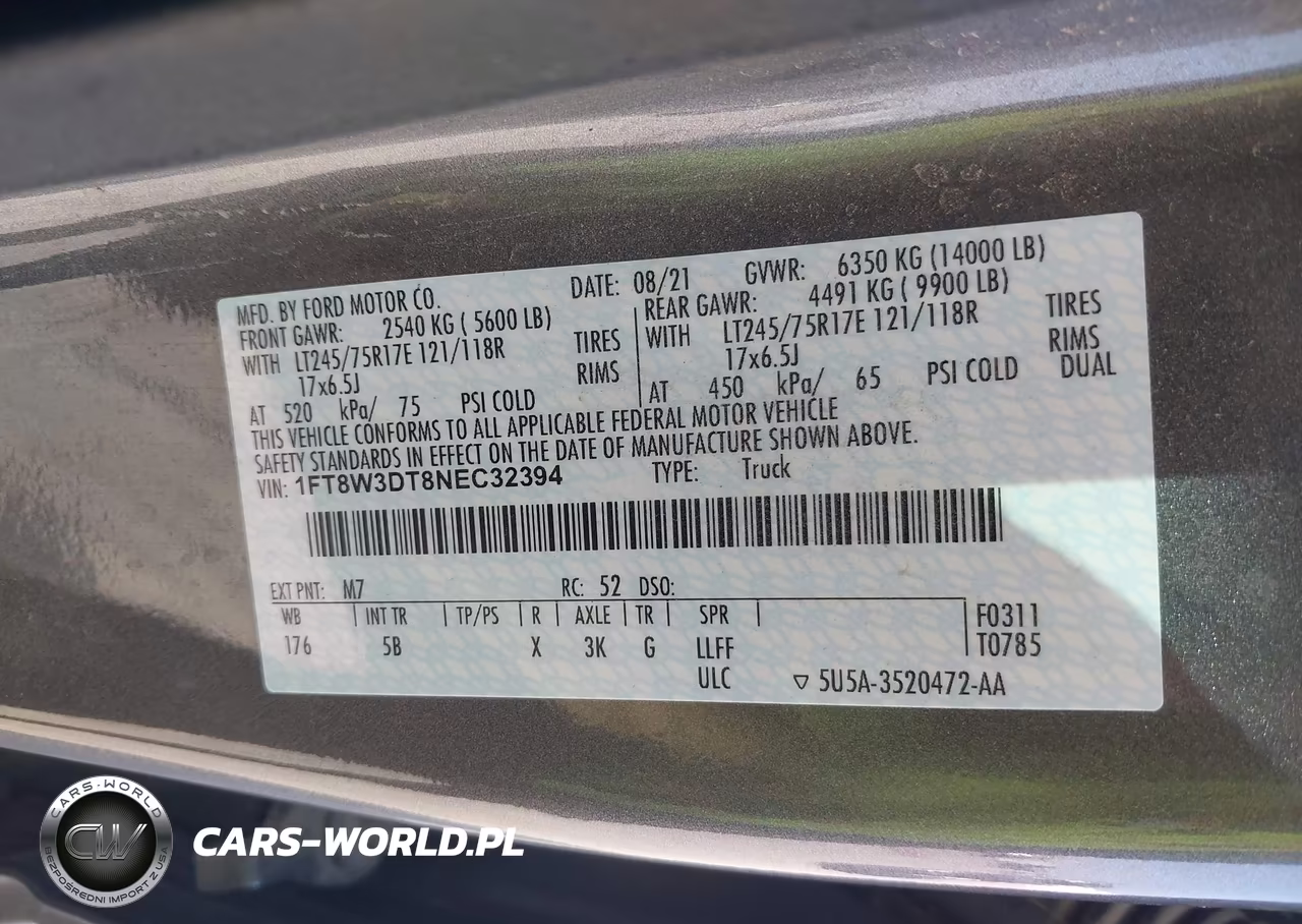 2022 Ford F-350 Lariat VIN:1FT8W3DT8NEC32394 - 8