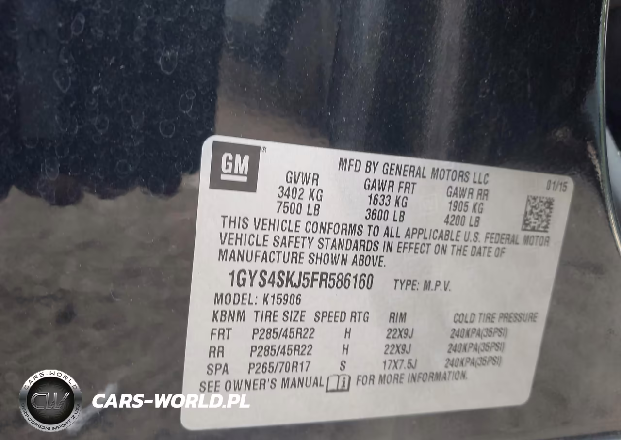2015 Cadillac Escalade Esv Luxury VIN:1GYS4SKJ5FR586160 - 9