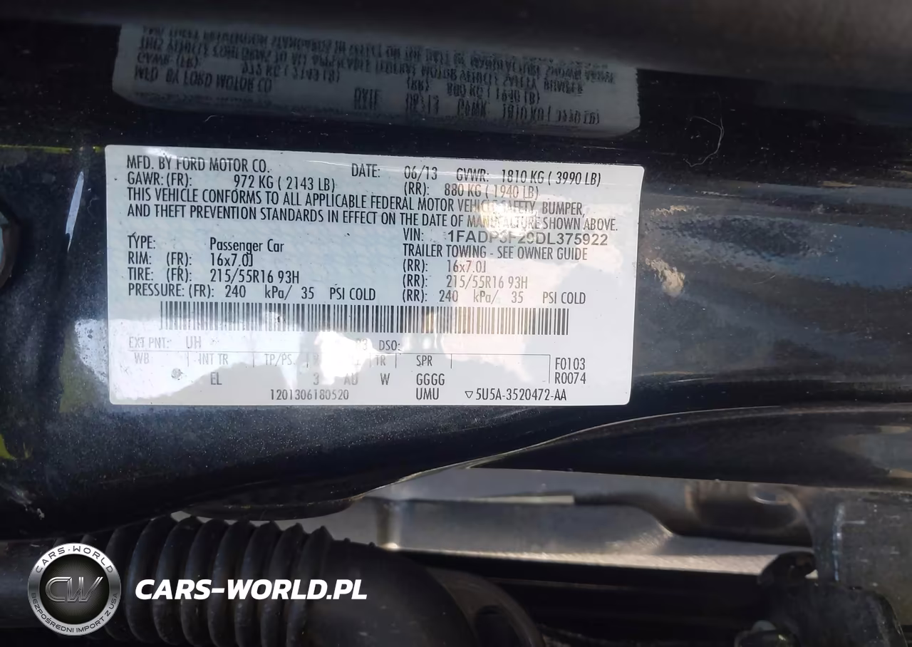 2013 Ford Focus Se VIN:1FADP3F29DL375922 - 9