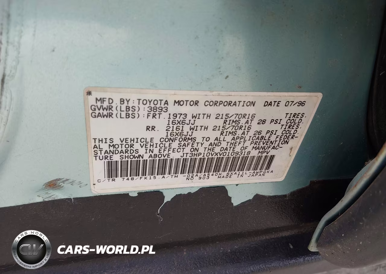 1997 Toyota Rav4 VIN:JT3HP10VXV0109318 - 9