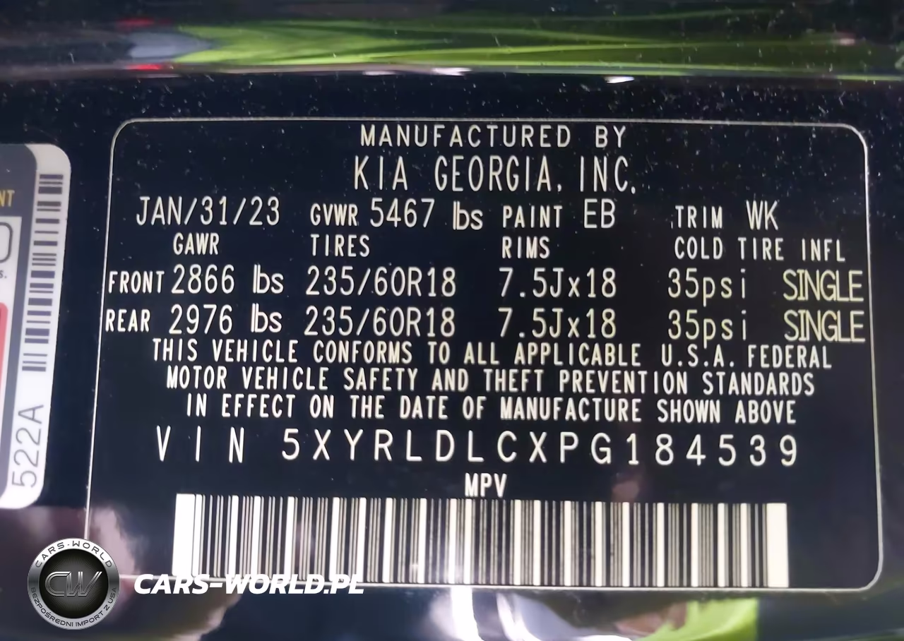 2023 Kia Sorento X-Line S VIN:5XYRLDLCXPG184539 - 9
