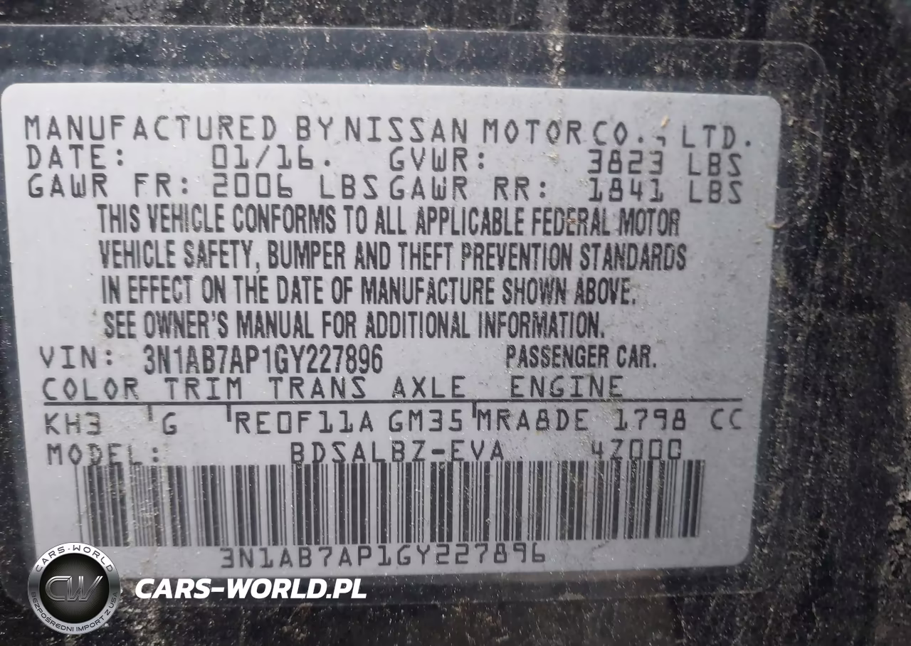 2016 Nissan Sentra S VIN:3N1AB7AP1GY227896 - 9
