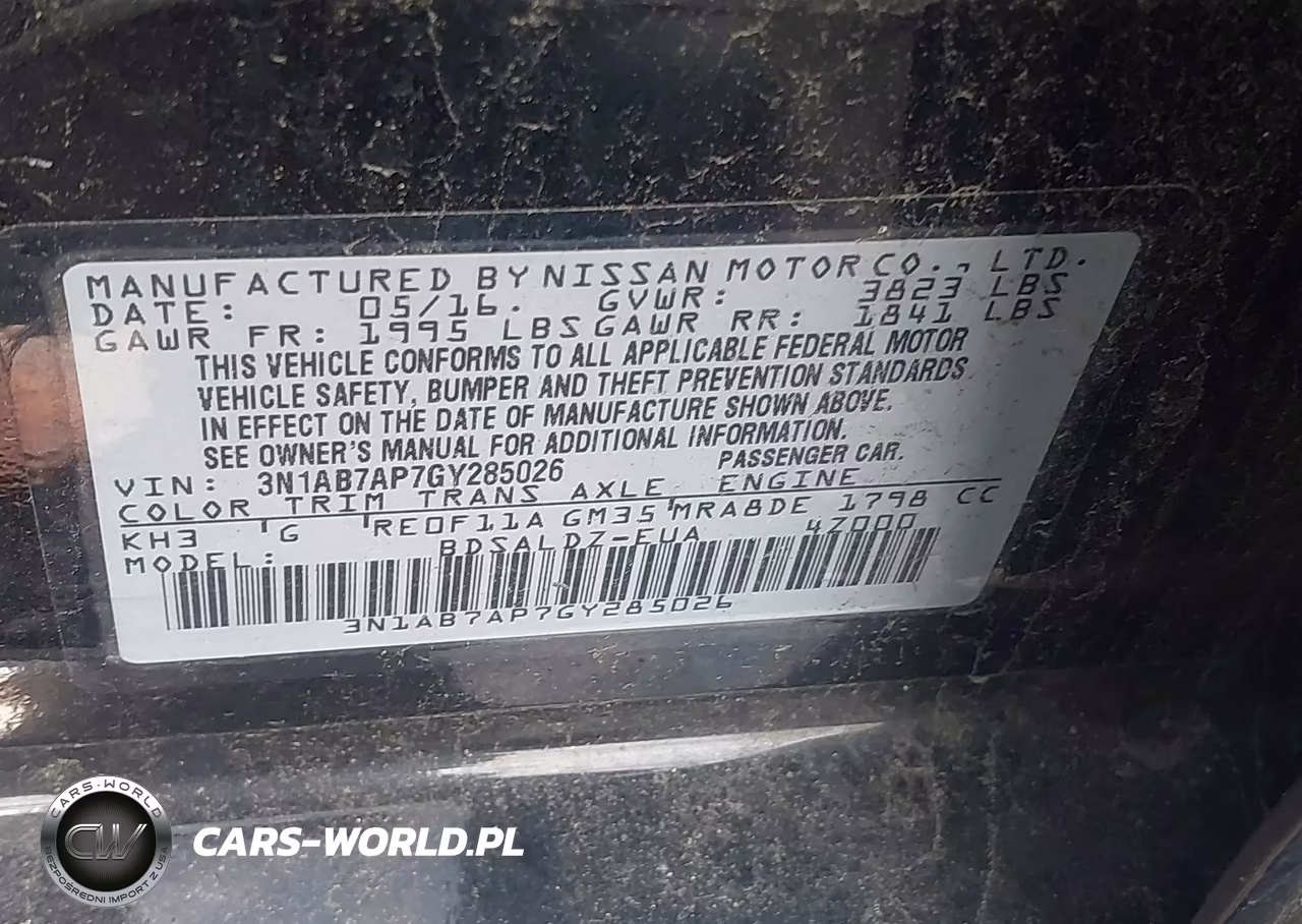 2016 Nissan Sentra Sv VIN:3N1AB7AP7GY285026 - 9