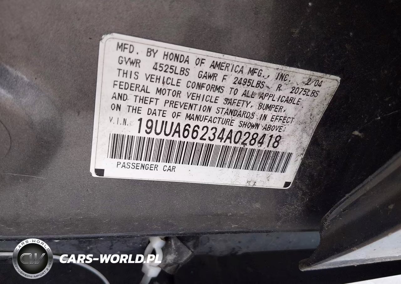 2004 Acura Tl VIN:19UUA66234A028418 - 9