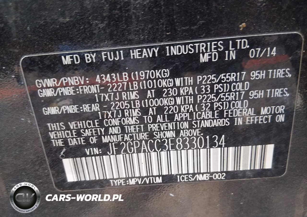2014 Subaru Xv Crosstrek 2.0I Premium VIN:JF2GPACC3E8330134 - 9