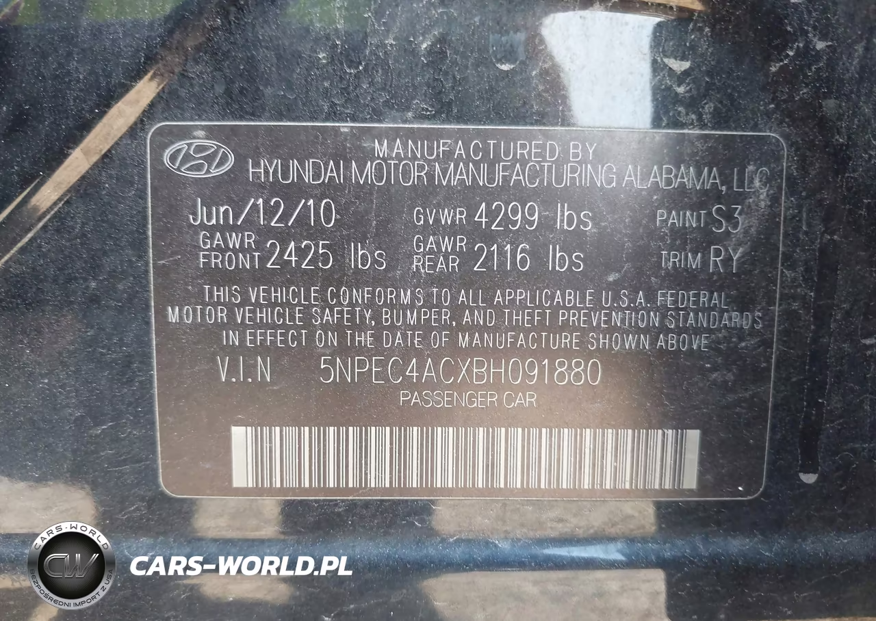 2011 Hyundai Sonata Limited VIN:5NPEC4ACXBH091880 - 9