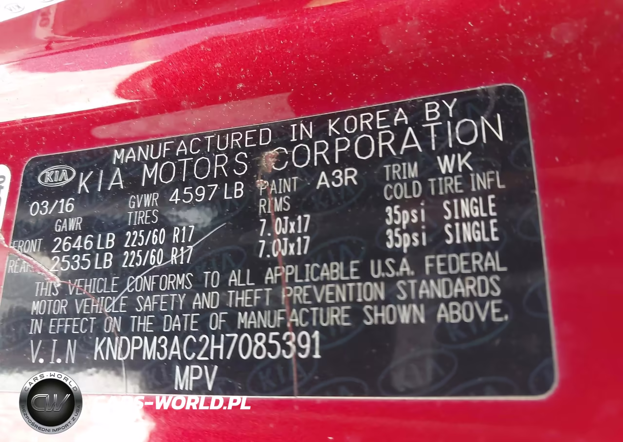 2017 Kia Sportage Lx VIN:KNDPM3AC2H7085391 - 9