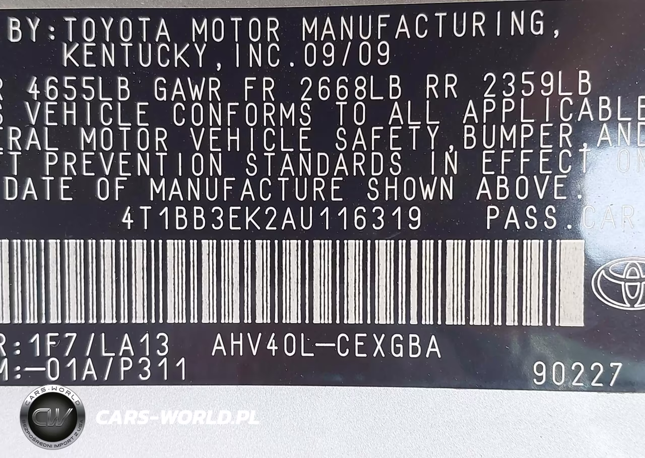 2010 Toyota Camry Hybrid VIN:4T1BB3EK2AU116319 - 9