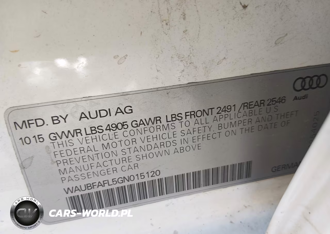 2016 Audi A4 Premium VIN:WAUBFAFL5GN015120 - 9