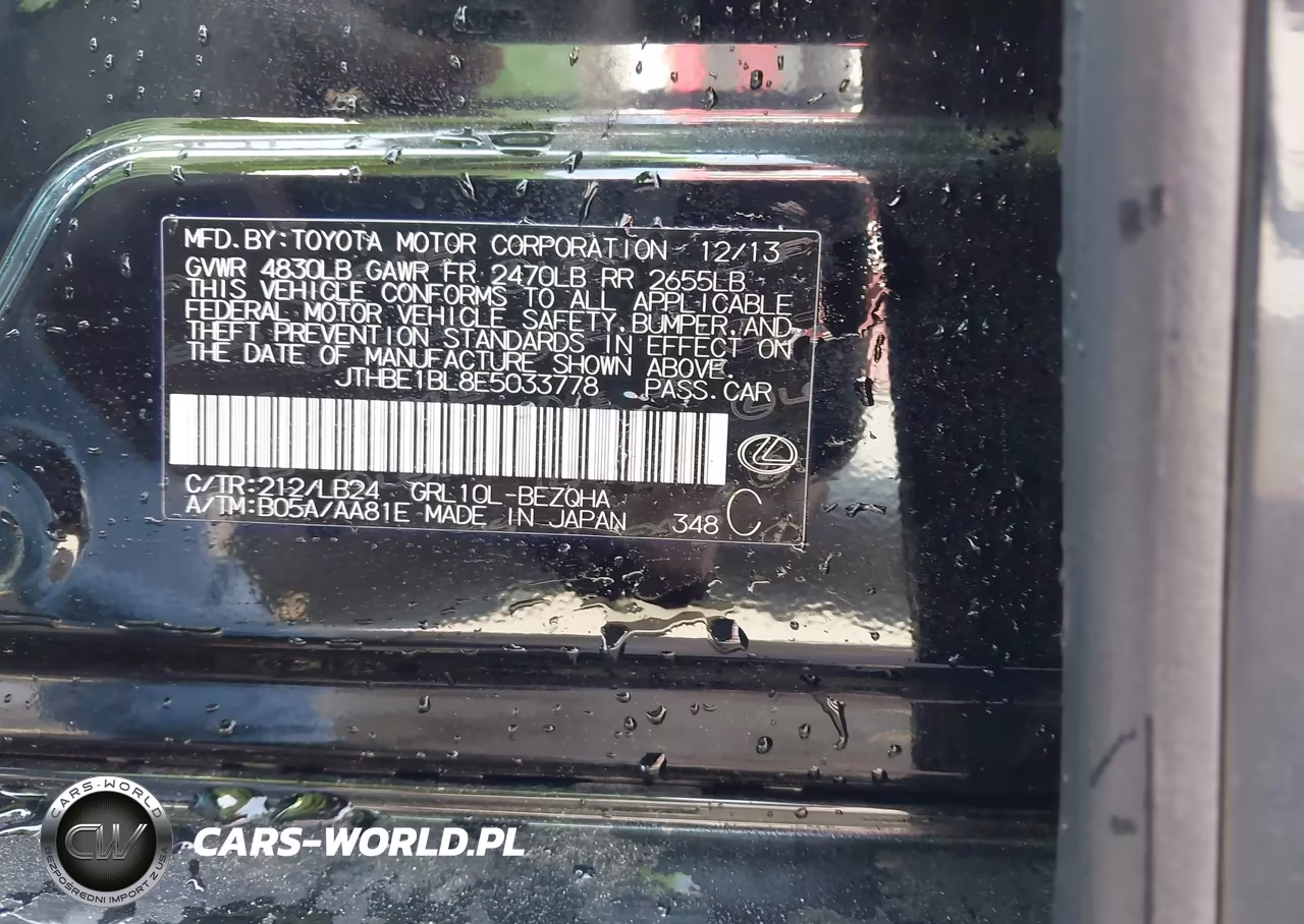 2014 Lexus Gs 350 VIN:JTHBE1BL8E5033778 - 9