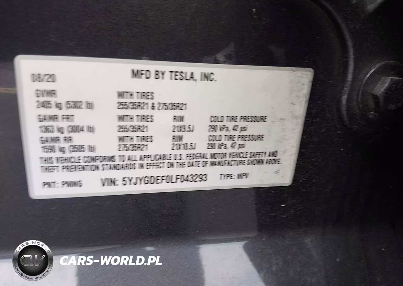 2020 Tesla Model Y Long Range Dual Motor All-Wheel Drive-Performance Dual Motor All-Wheel Drive VIN:5YJYGDEF0LF043293 - 9