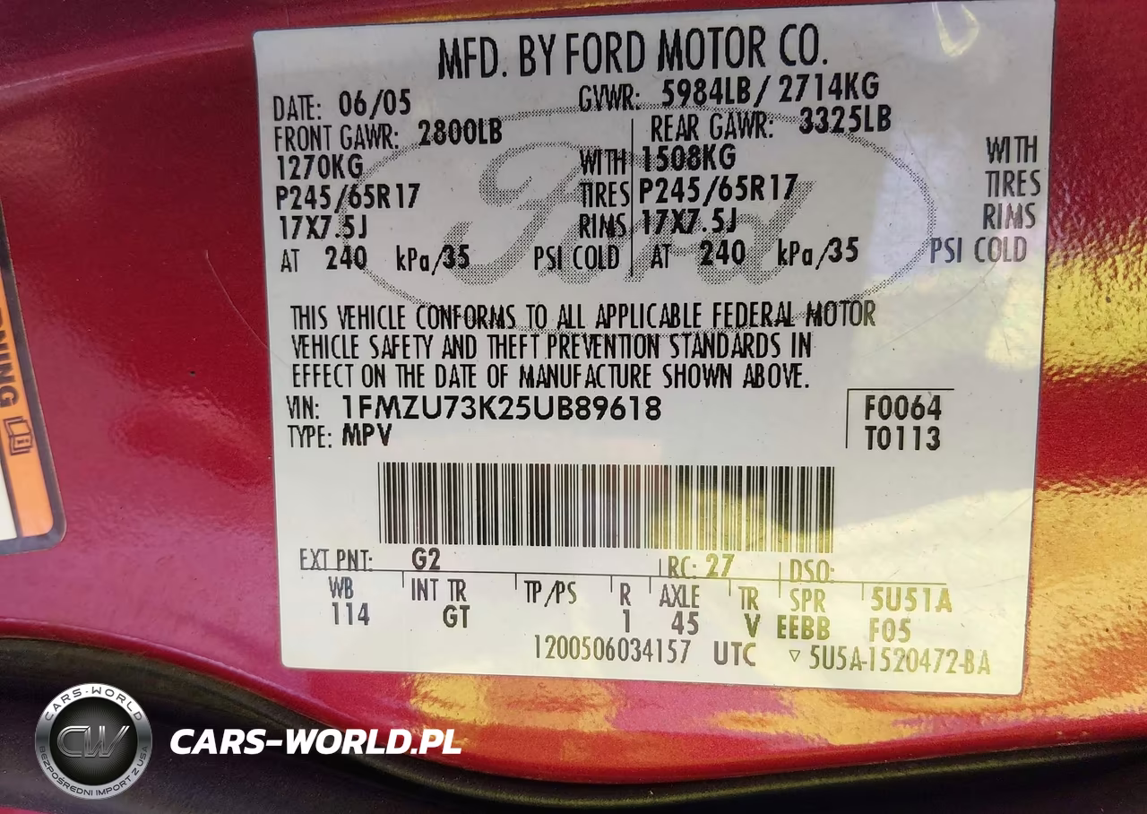 2005 Ford Explorer Xlt-Xlt Sport VIN:1FMZU73K25UB89618 - 9