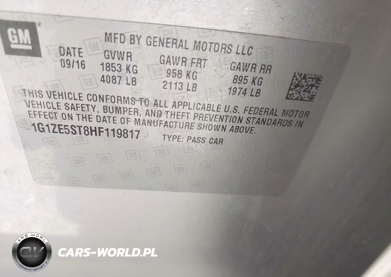 2017 Chevrolet Malibu 1Lt VIN:1G1ZE5ST8HF119817 - 9