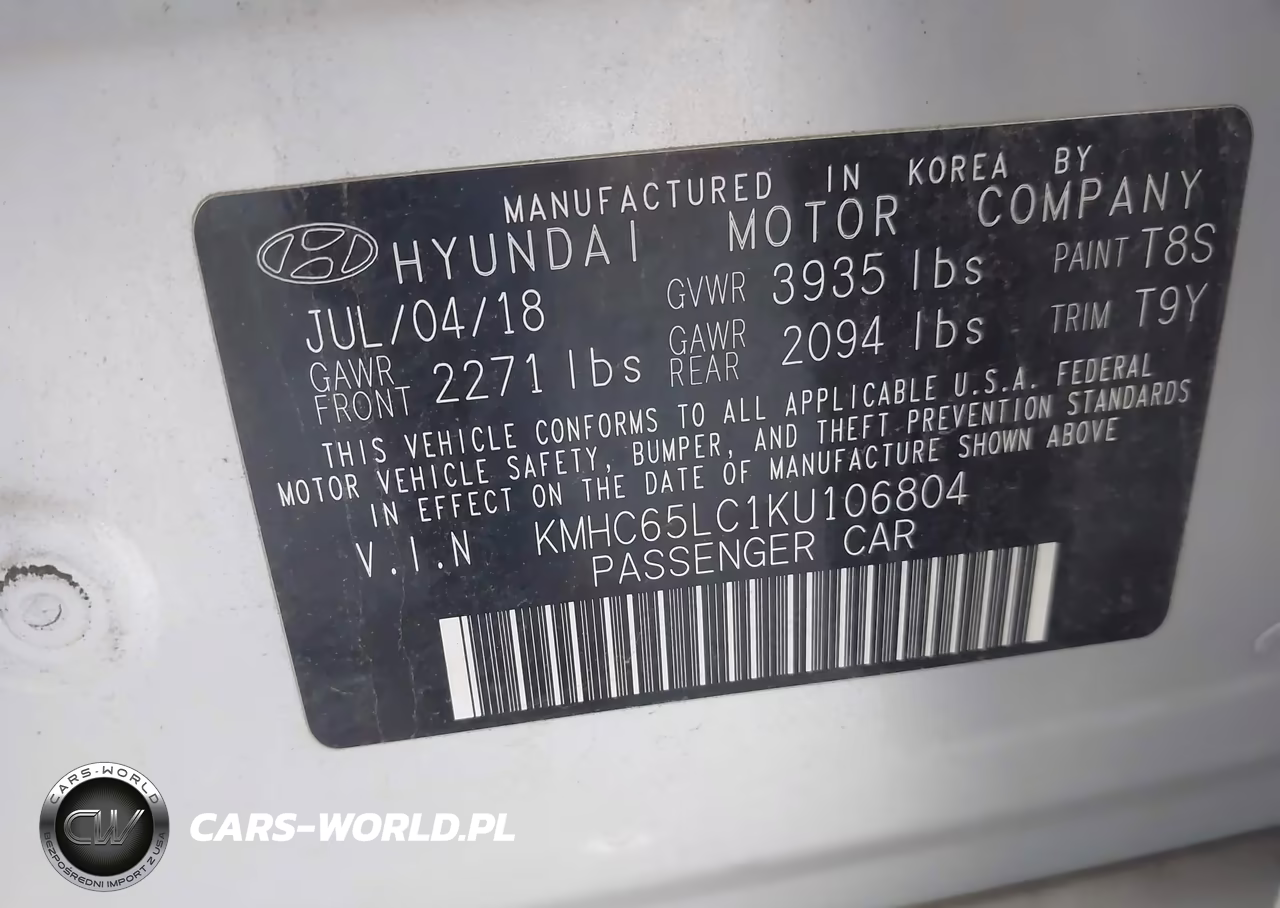 2019 Hyundai Ioniq Hybrid Blue VIN:KMHC65LC1KU106804 - 9
