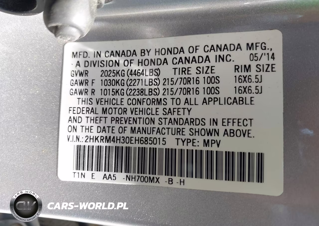 2014 Honda Cr-V Lx VIN:2HKRM4H30EH685015 - 9