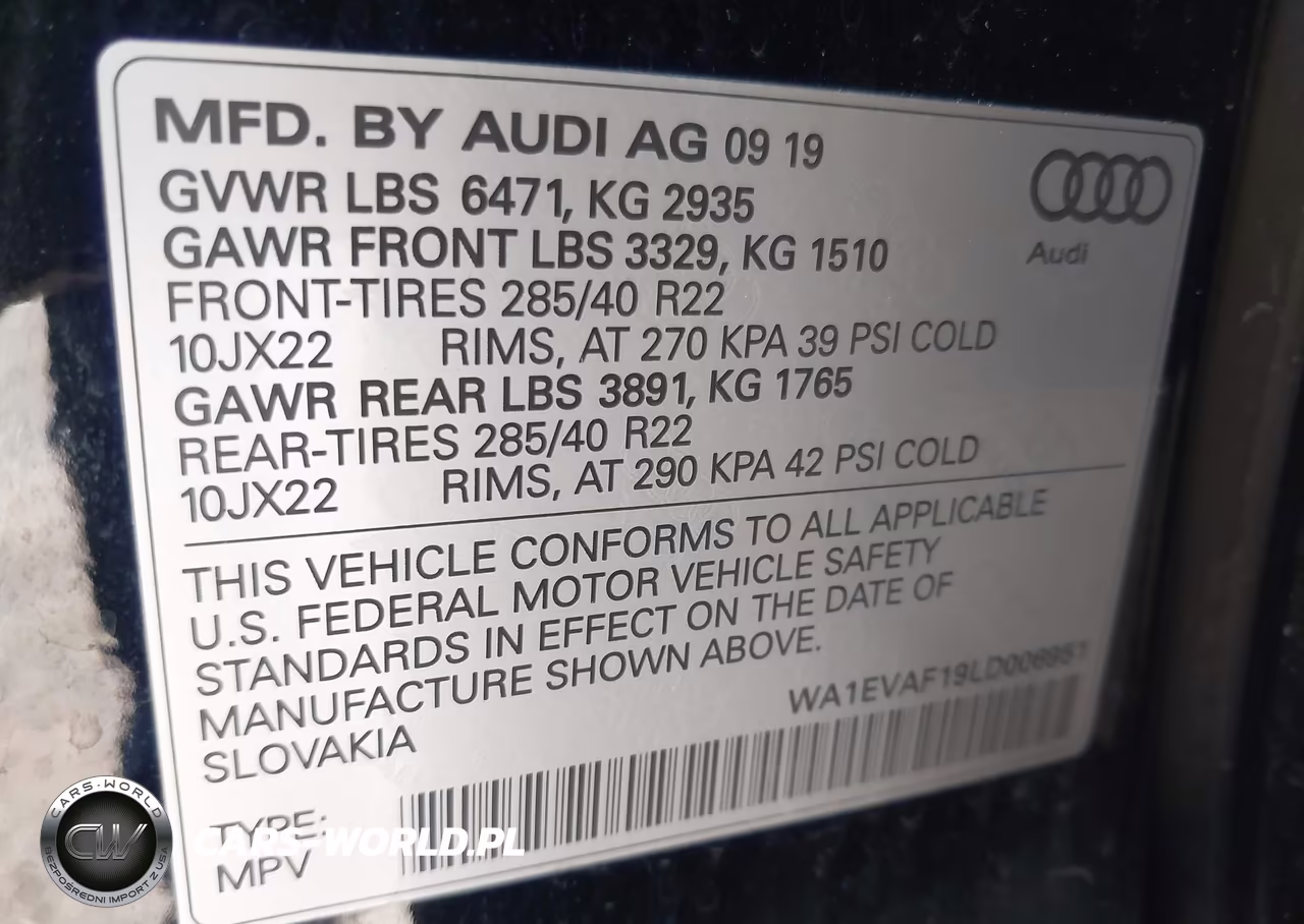 2020 Audi Q8 Premium Plus 55 Tfsi Quattro Tiptronic VIN:WA1EVAF19LD006951 - 9