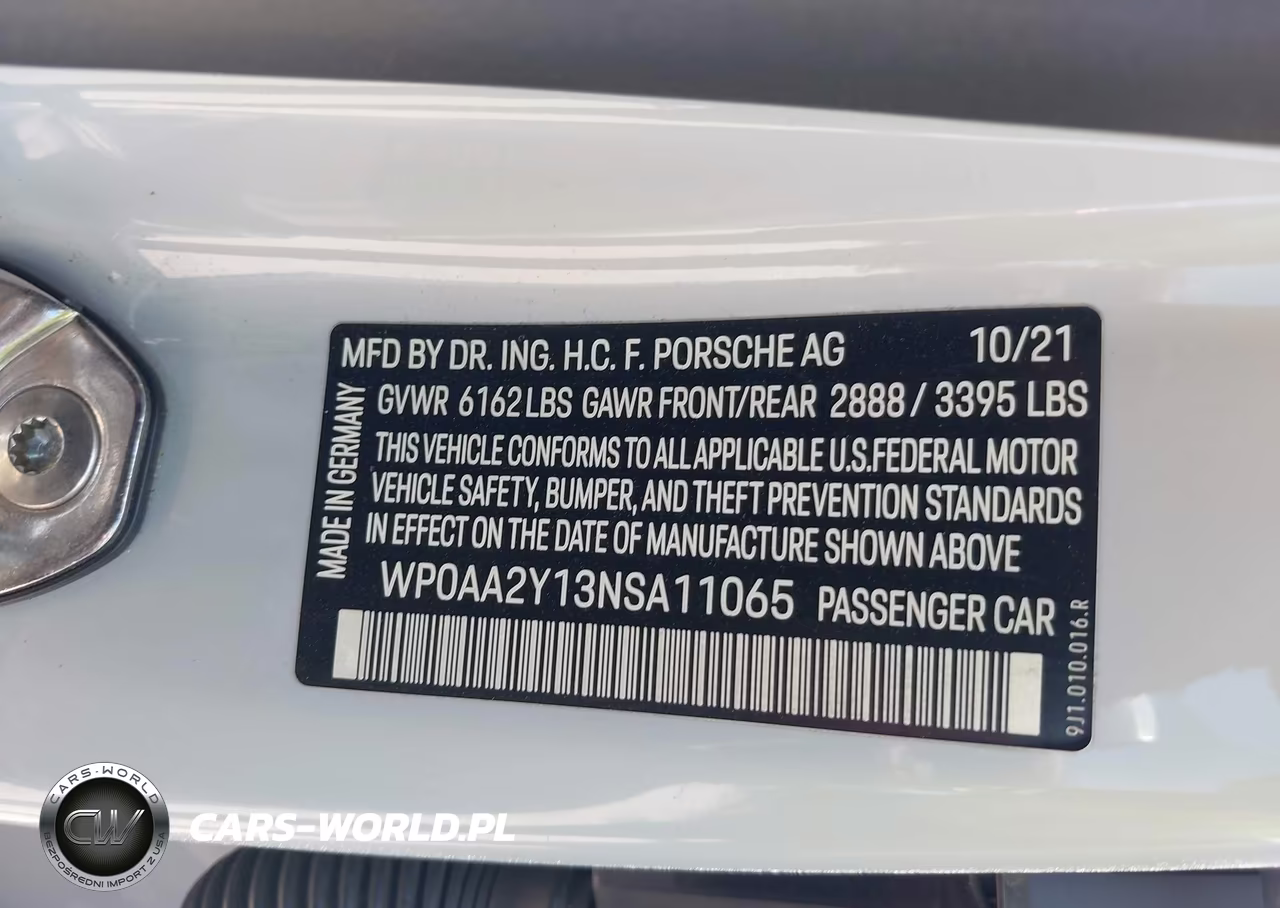 2022 Porsche Taycan VIN:WP0AA2Y13NSA11065 - 9