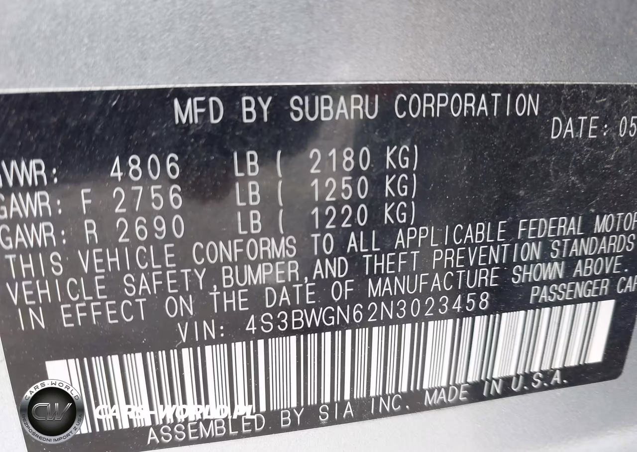 2022 Subaru Legacy Limited Xt VIN:4S3BWGN62N3023458 - 9