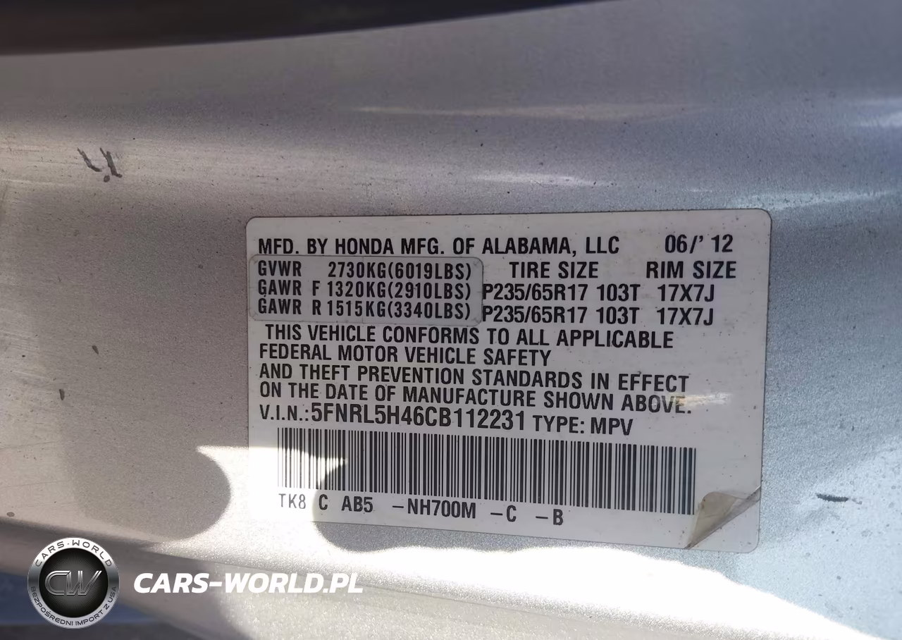2012 Honda Odyssey Ex VIN:5FNRL5H46CB112231 - 9