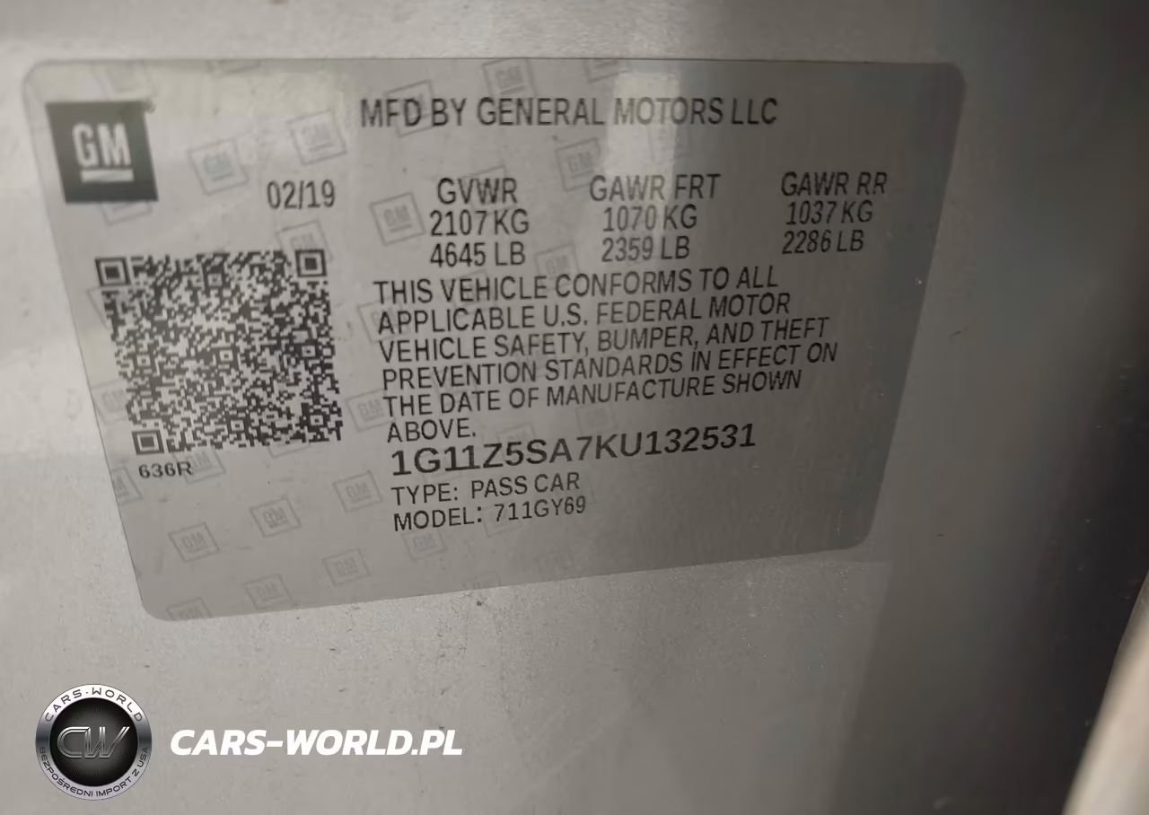 2019 Chevrolet Impala Lt VIN:1G11Z5SA7KU132531 - 9