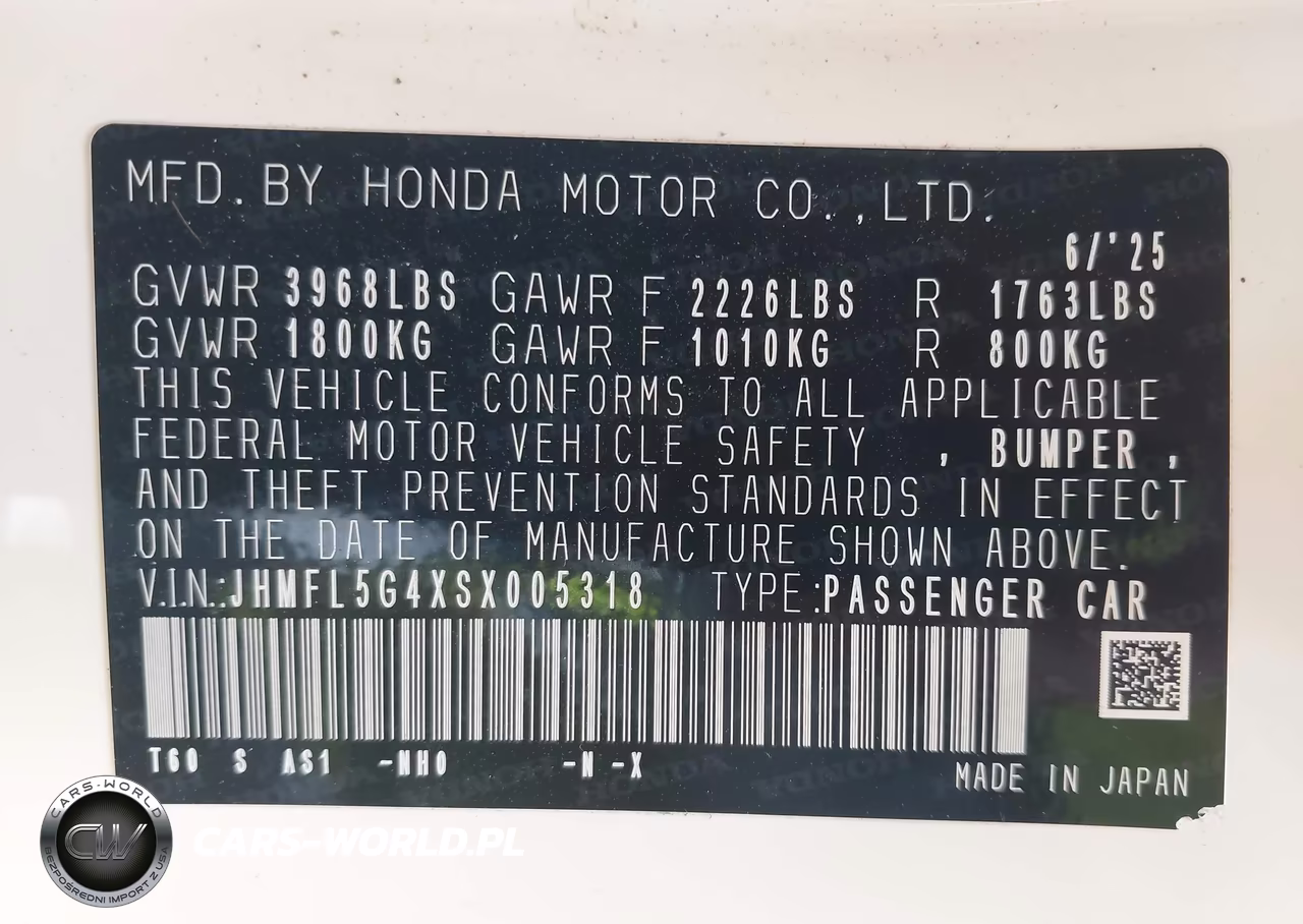 2025 Honda Civic Type R VIN:JHMFL5G4XSX005318 - 9