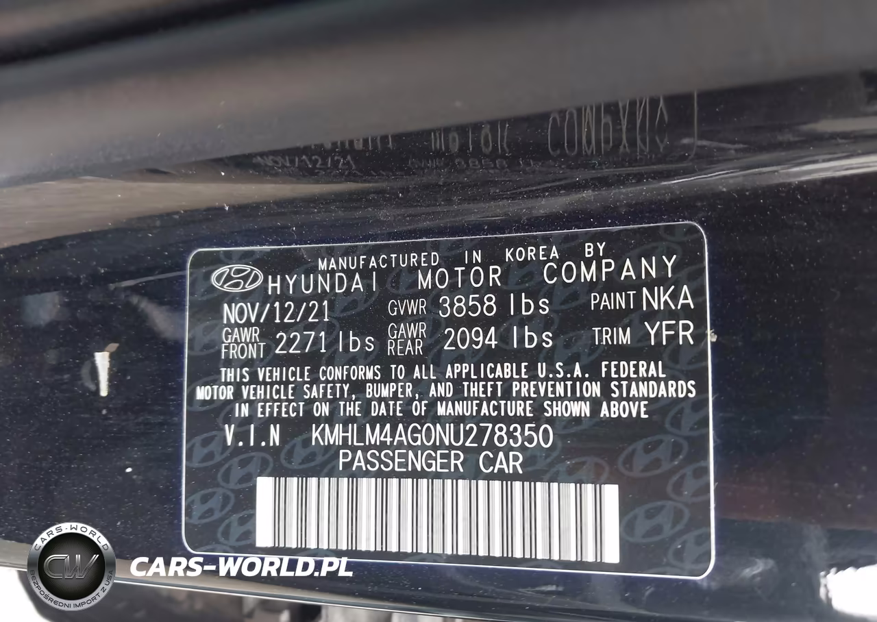 2022 Hyundai Elantra Sel VIN:KMHLM4AG0NU278350 - 9