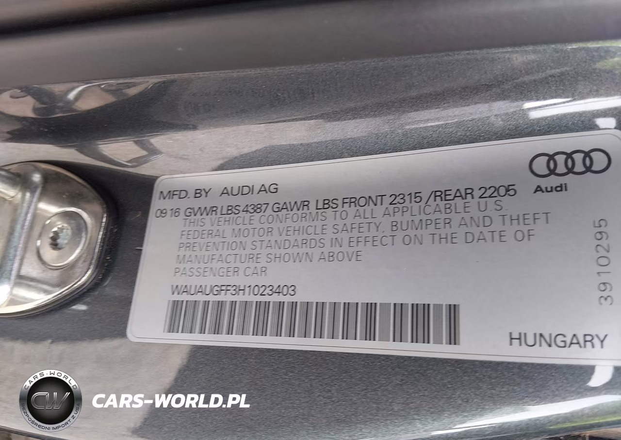 2017 Audi A3 2.0T Premium VIN:WAUAUGFF3H1023403 - 9