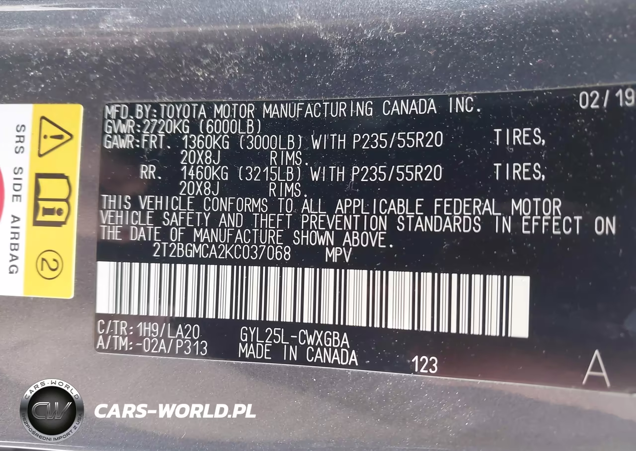 2019 Lexus Rx 450H VIN:2T2BGMCA2KC037068 - 9
