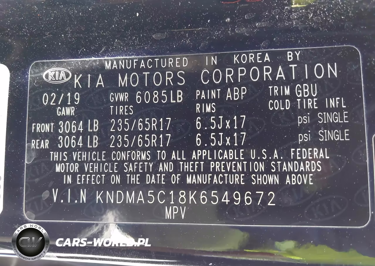 2019 Kia Sedona L VIN:KNDMA5C18K6549672 - 9
