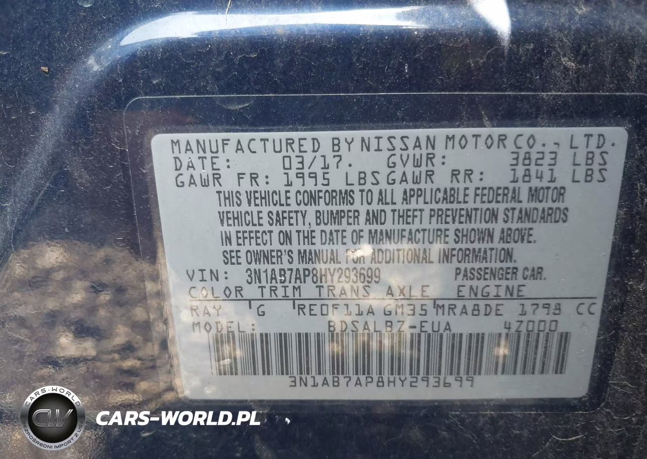 2017 Nissan Sentra S VIN:3N1AB7AP8HY293699 - 9